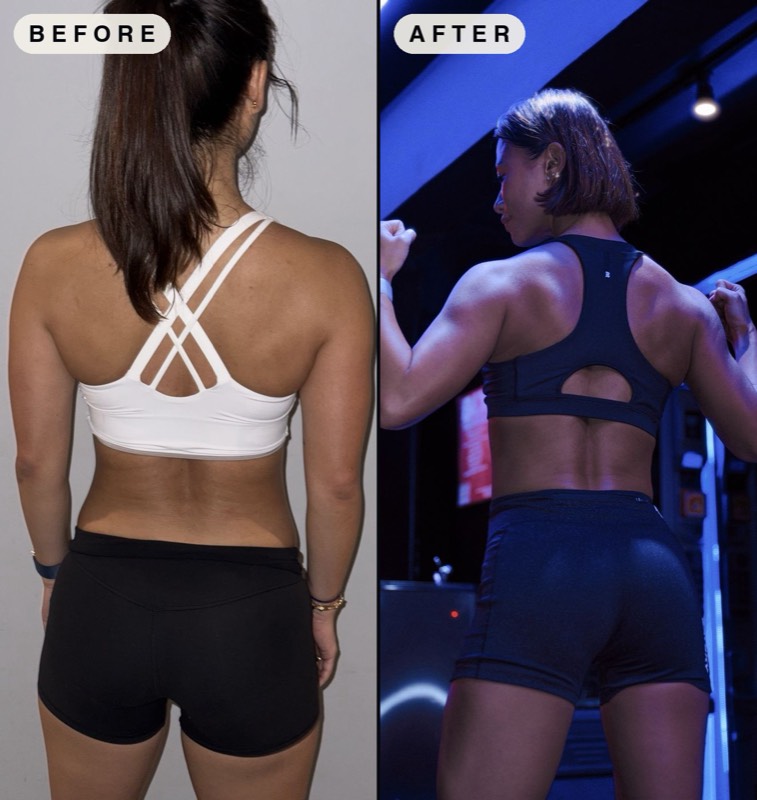 Client before and after, House of Fitness personal training